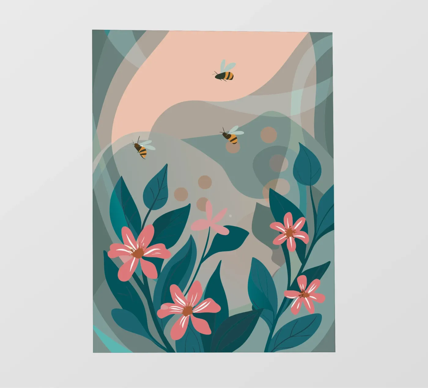 Fiori e api telo in pvc da HAPPY SHOP