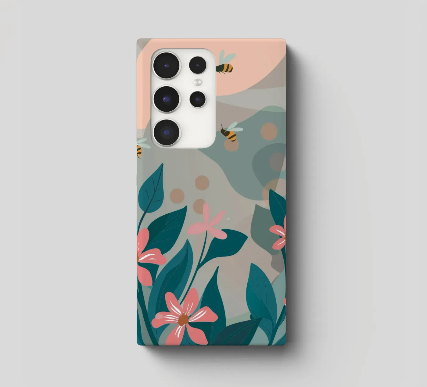 Flowers and Bees samsung phone case by HAPPY SHOP