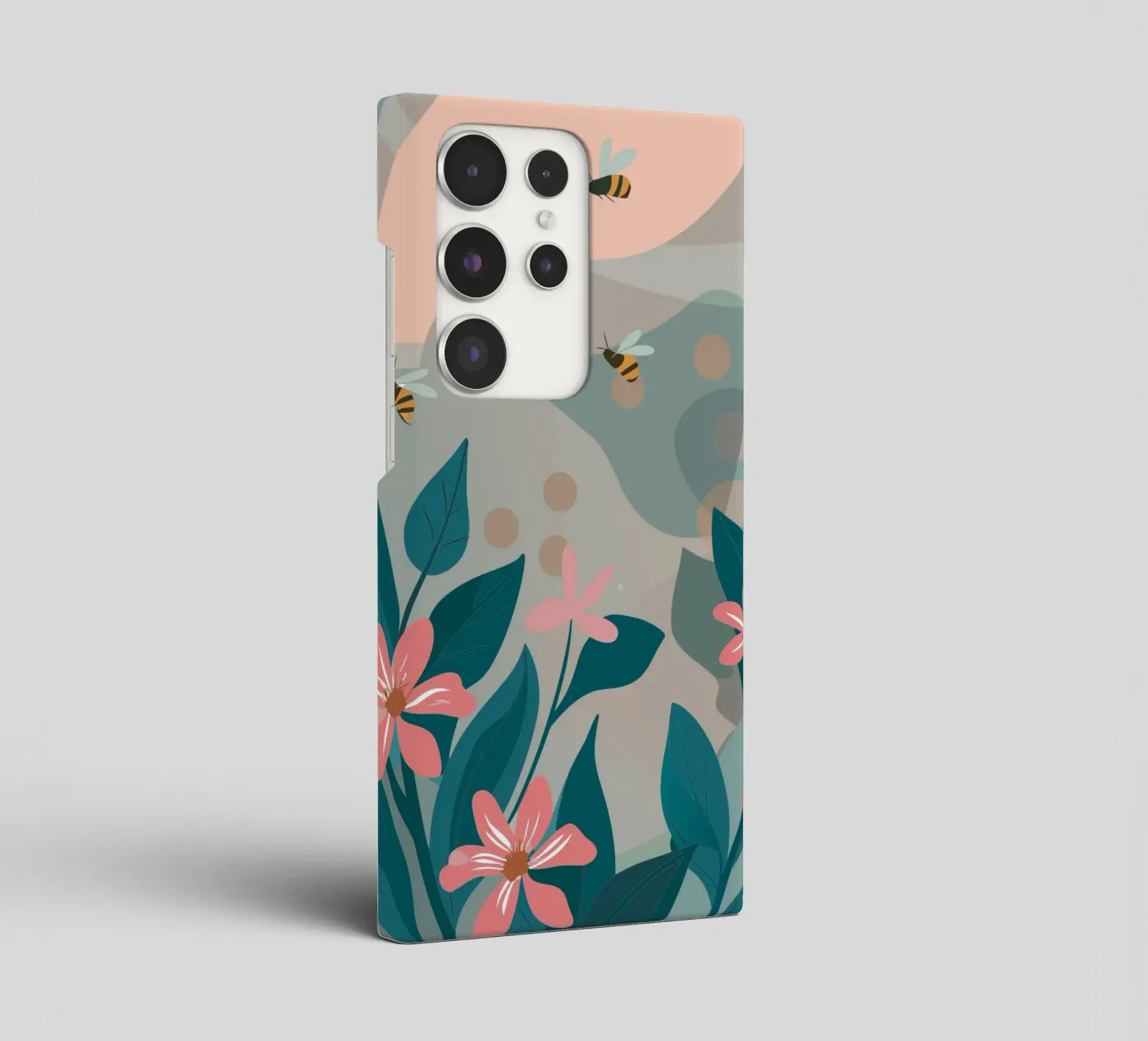 Flowers and Bees samsung phone case by HAPPY SHOP