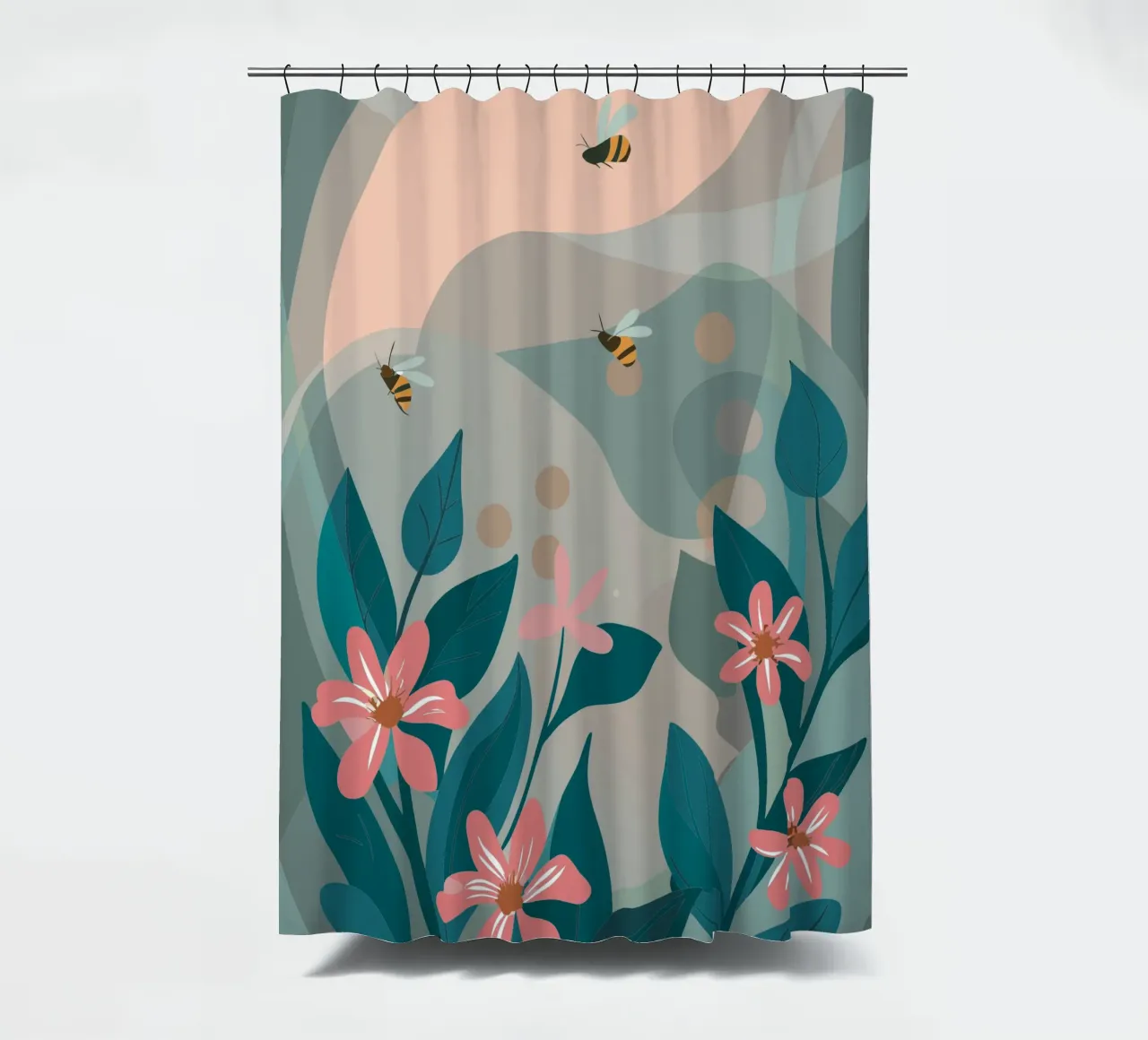 Fiori e api tenda da doccia da HAPPY SHOP