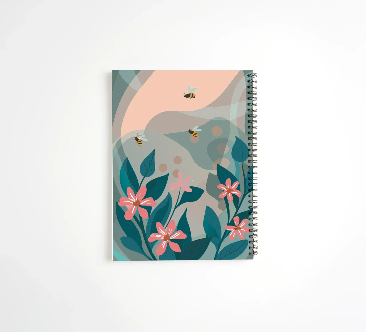 Fiori e api diario ad anelli da HAPPY SHOP