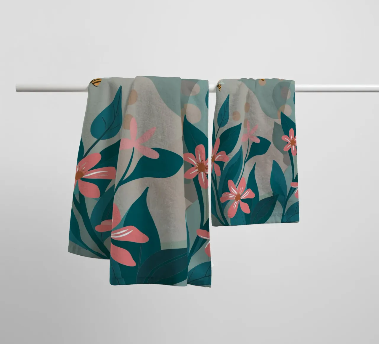 Fiori e api asciugamano da bagno da HAPPY SHOP