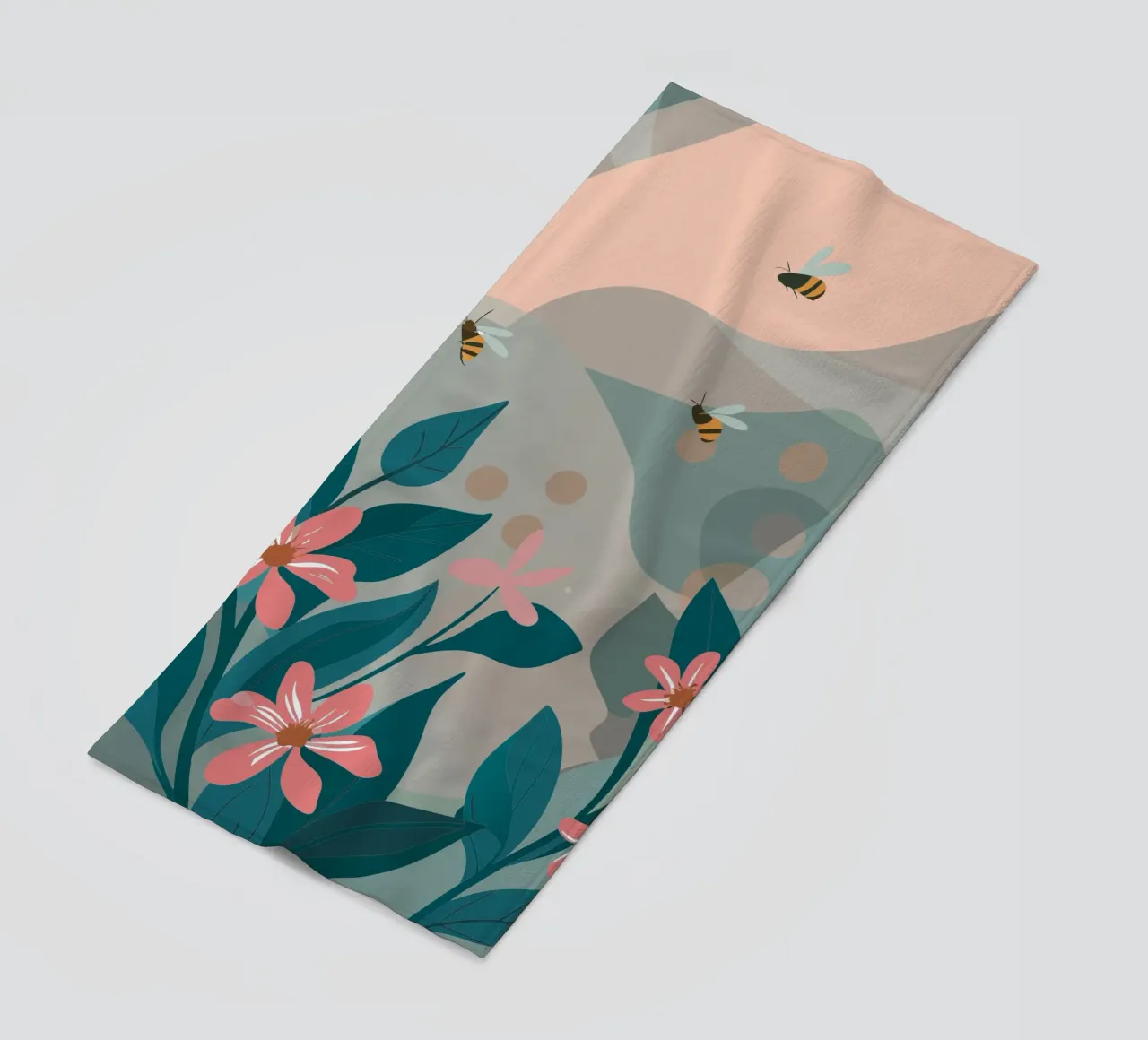 Fiori e api telo mare da HAPPY SHOP