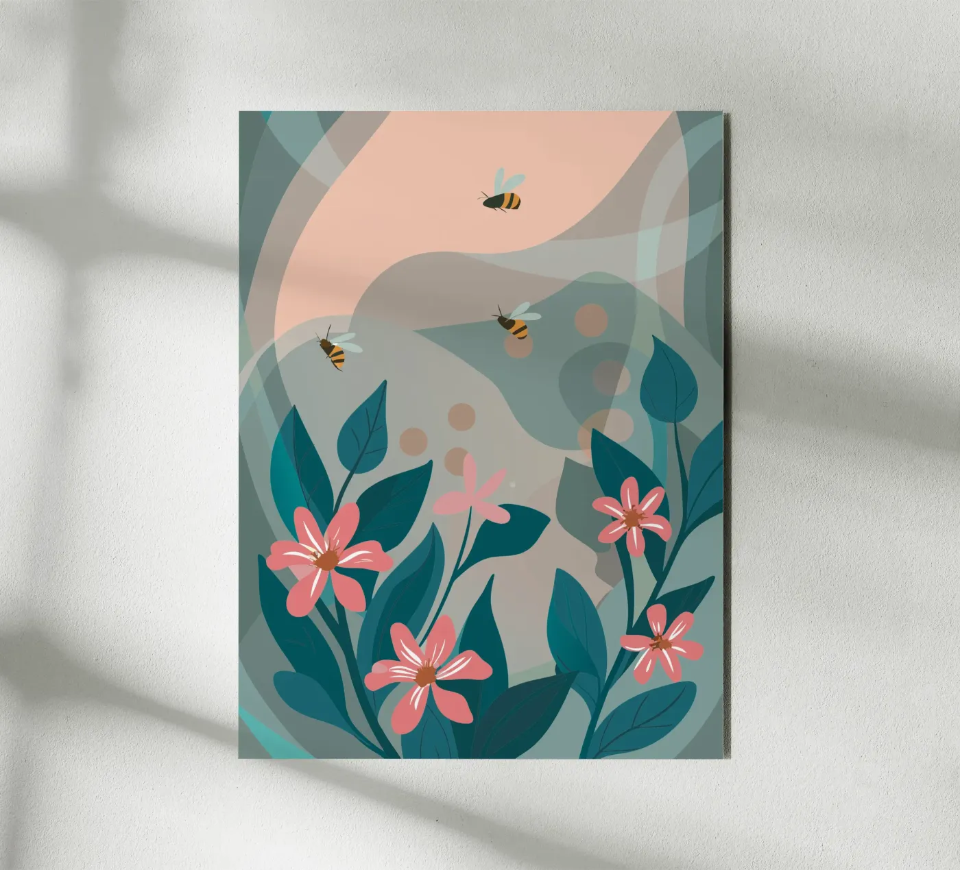 Fiori e api alluminio dibond da HAPPY SHOP