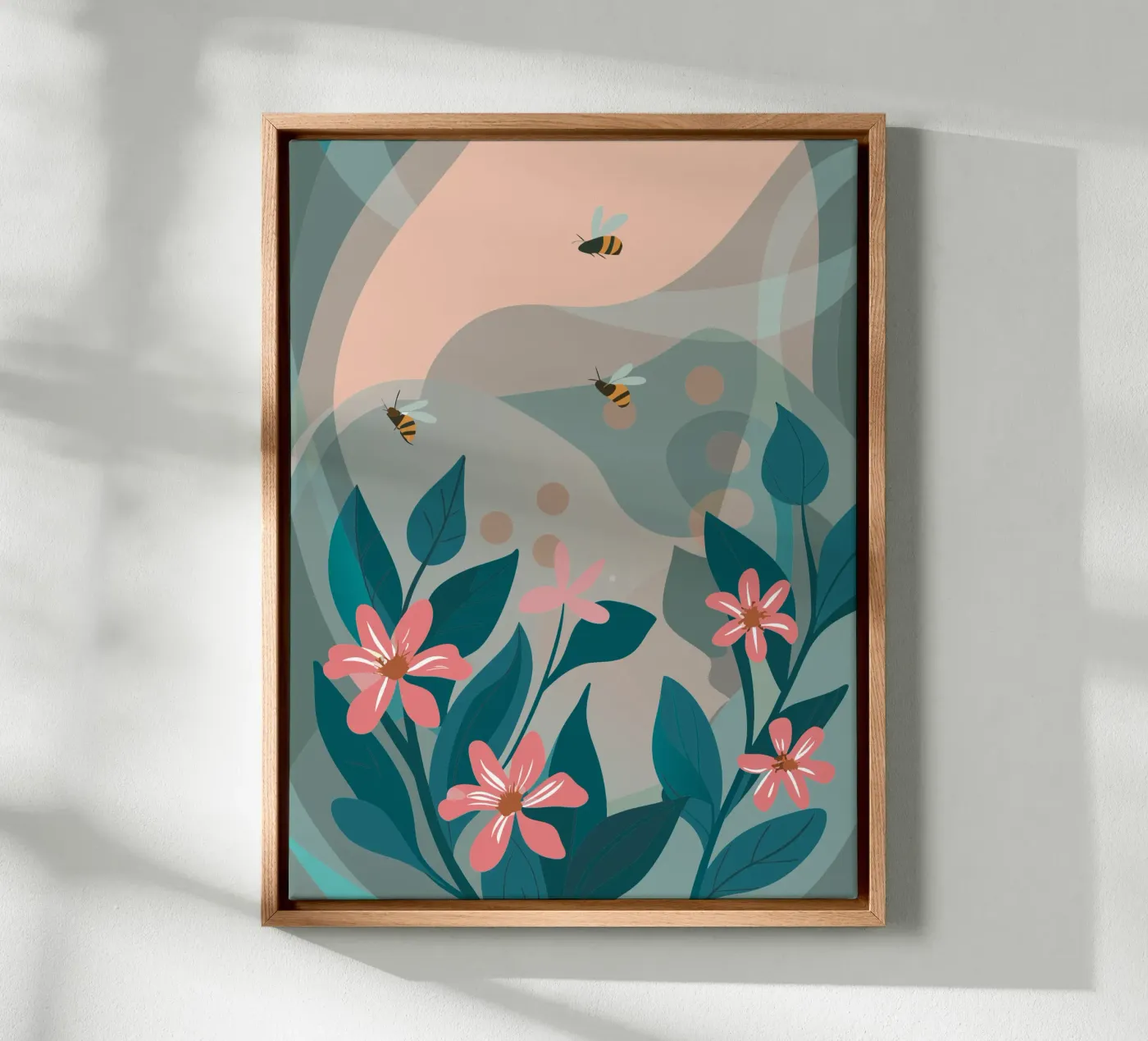 Fiori e api tela da HAPPY SHOP