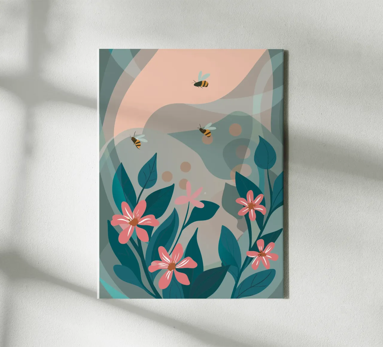 Fiori e api tela da HAPPY SHOP