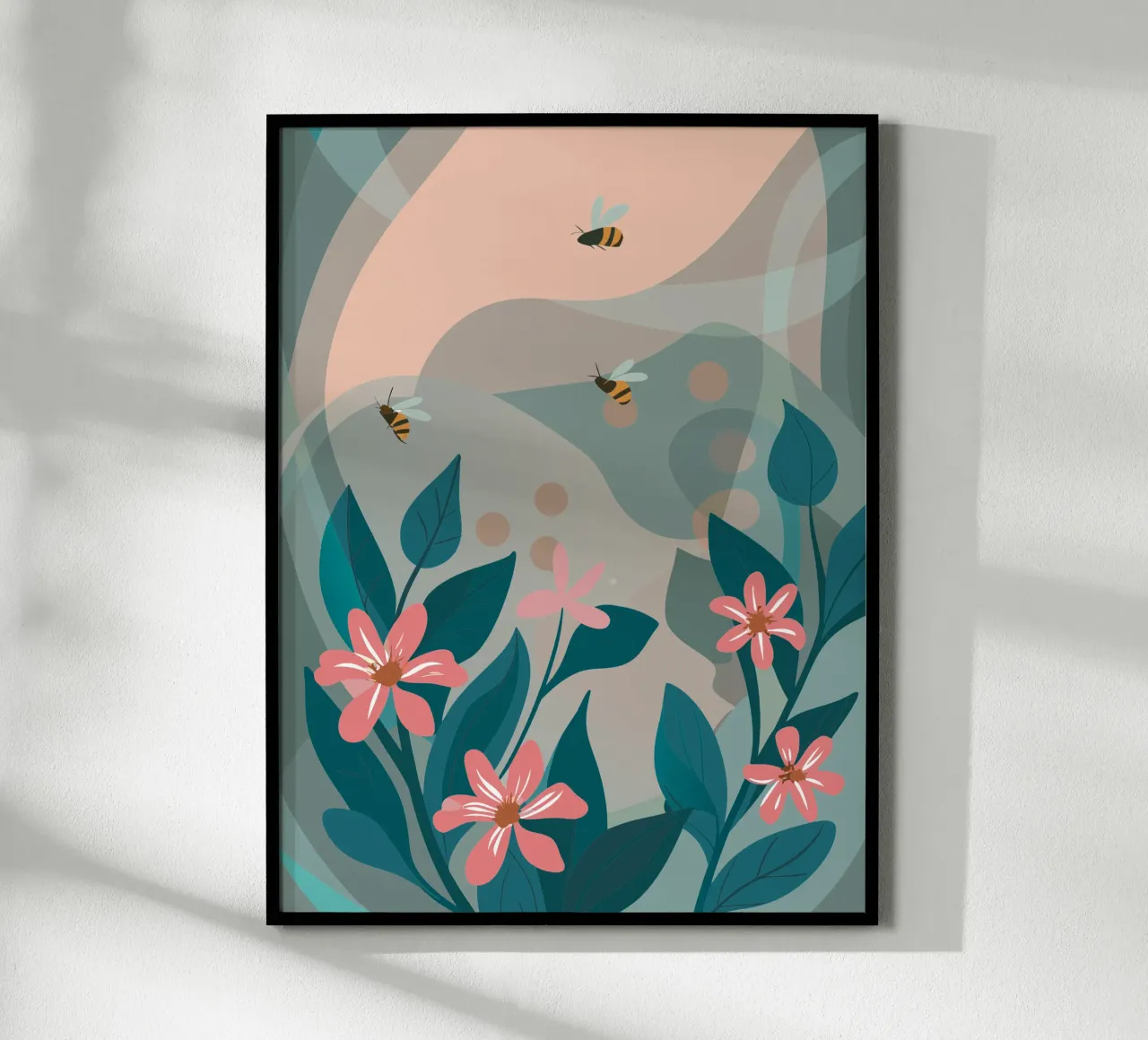 Fiori e api poster da HAPPY SHOP