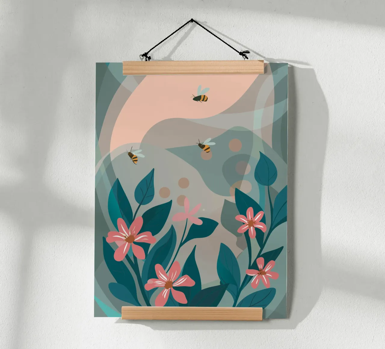 Fiori e api carta hahnemühle da HAPPY SHOP