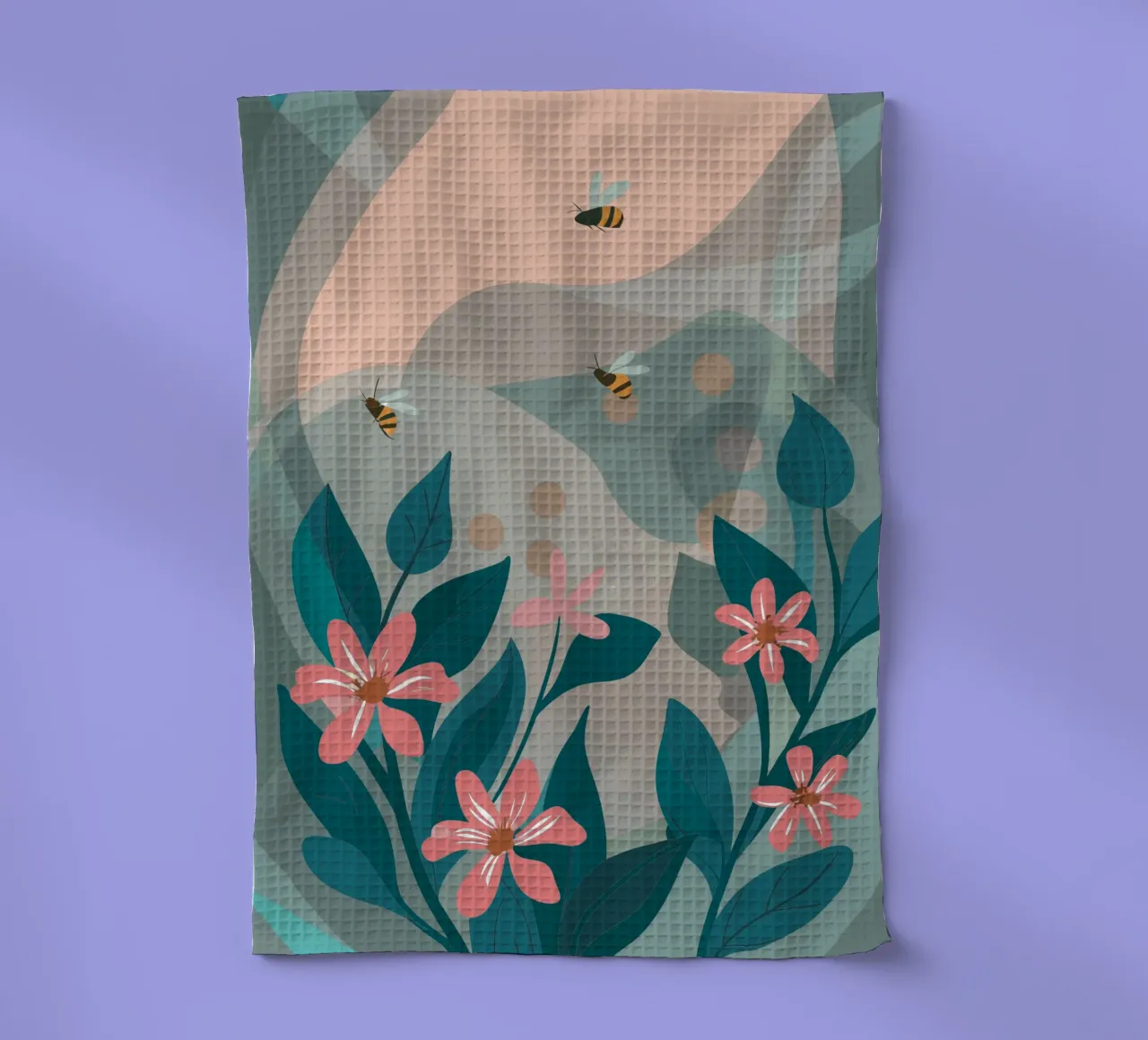 Fiori e api canovaccio da cucina da HAPPY SHOP