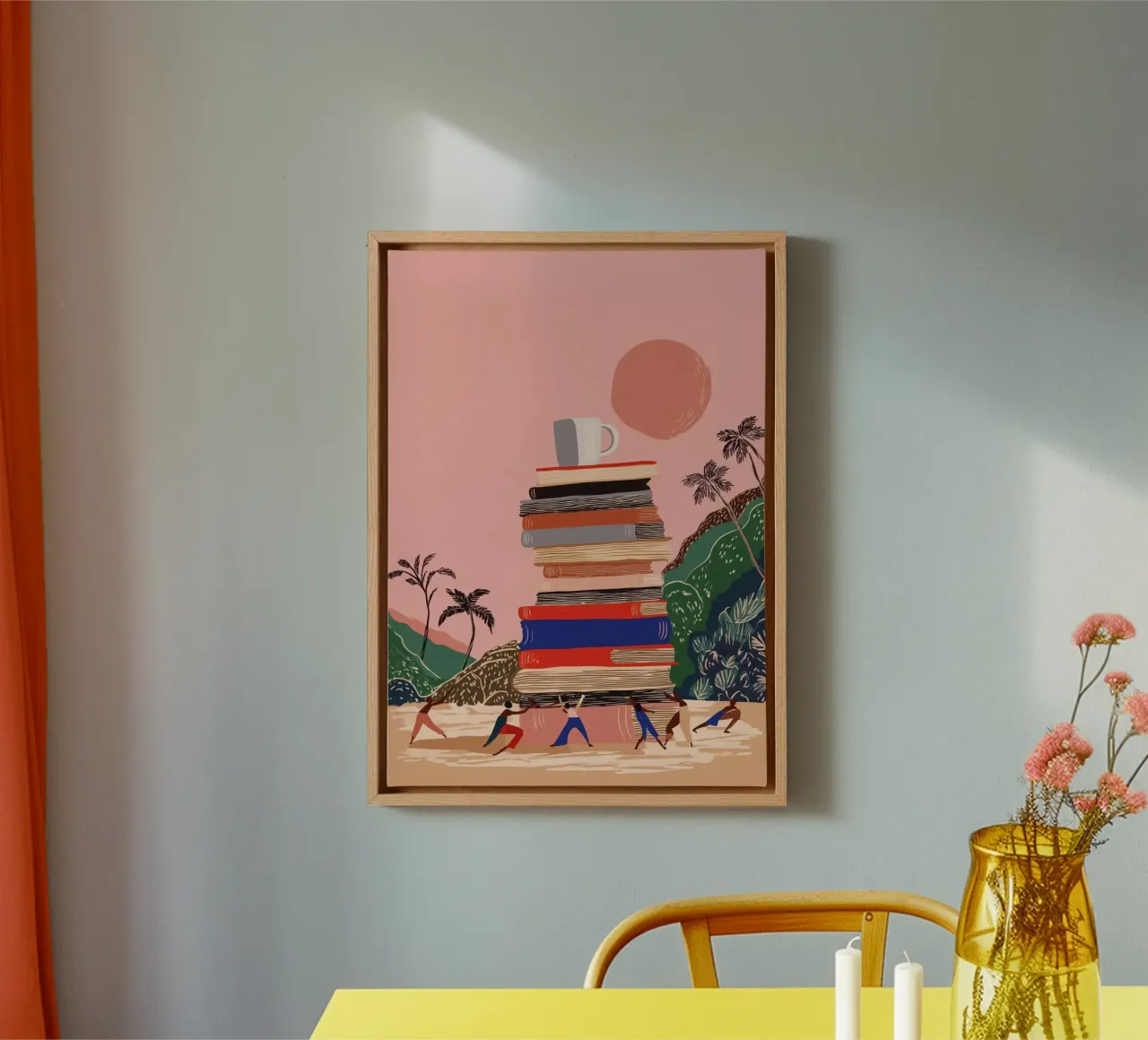 The Weight We Choose canvas met Baklijst van Clara August
