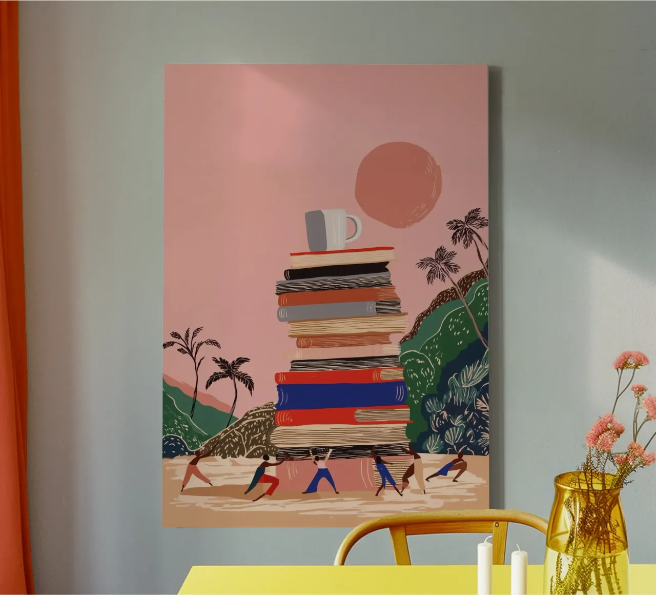 The Weight We Choose canvas met Baklijst van Clara August