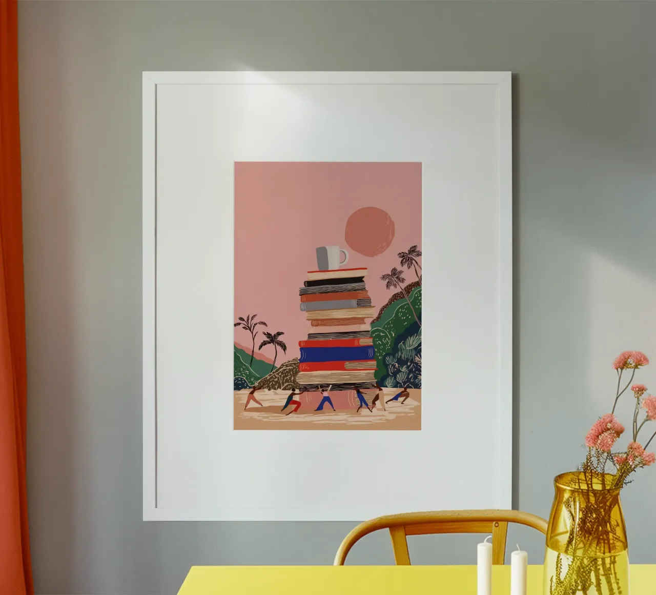 The Weight We Choose poster con telaio in legno da Clara August