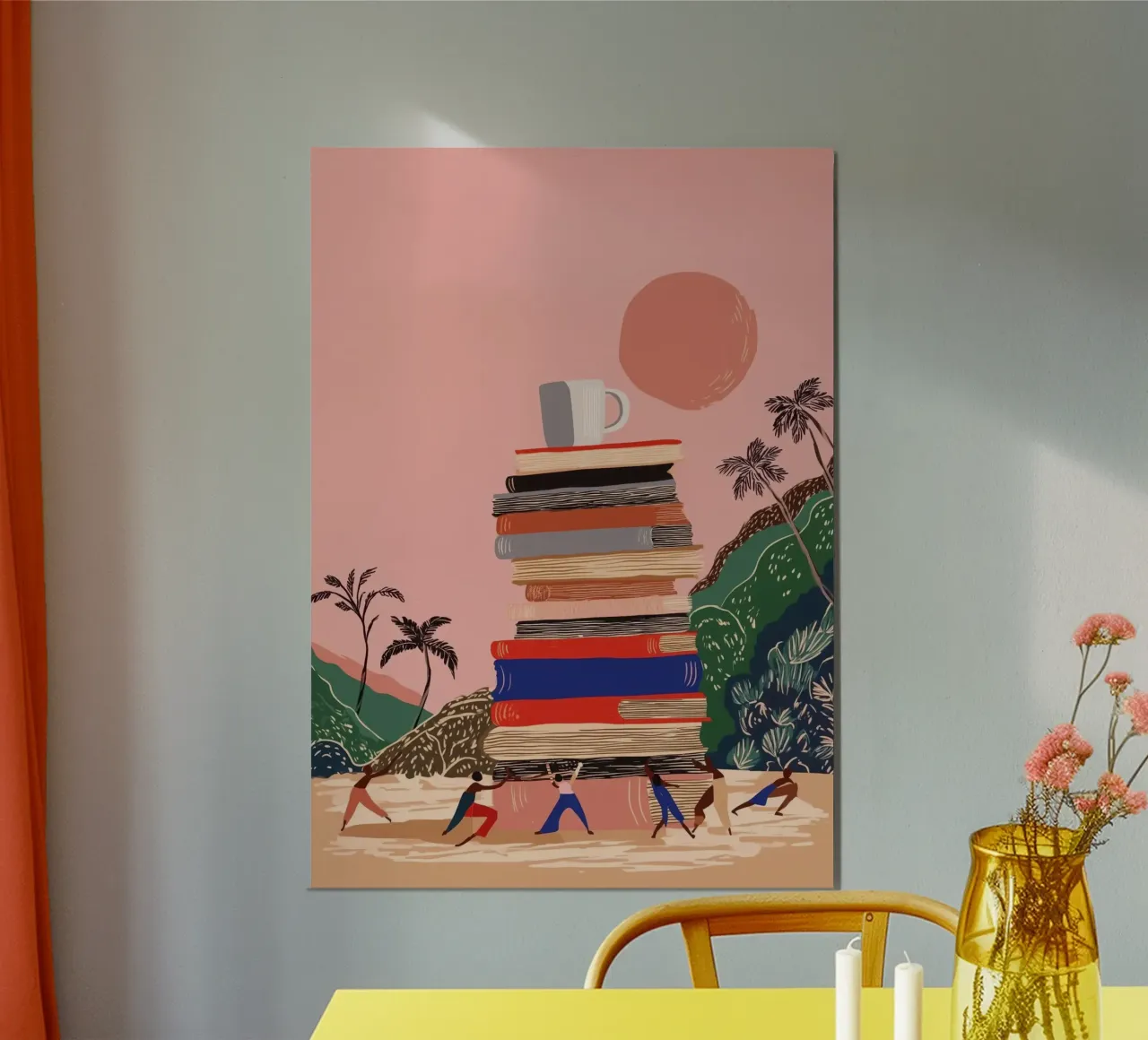 The Weight We Choose poster con telaio in legno da Clara August