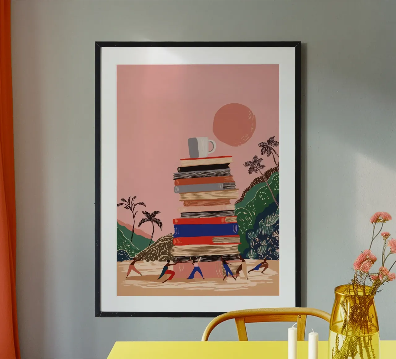 The Weight We Choose poster con telaio in legno da Clara August