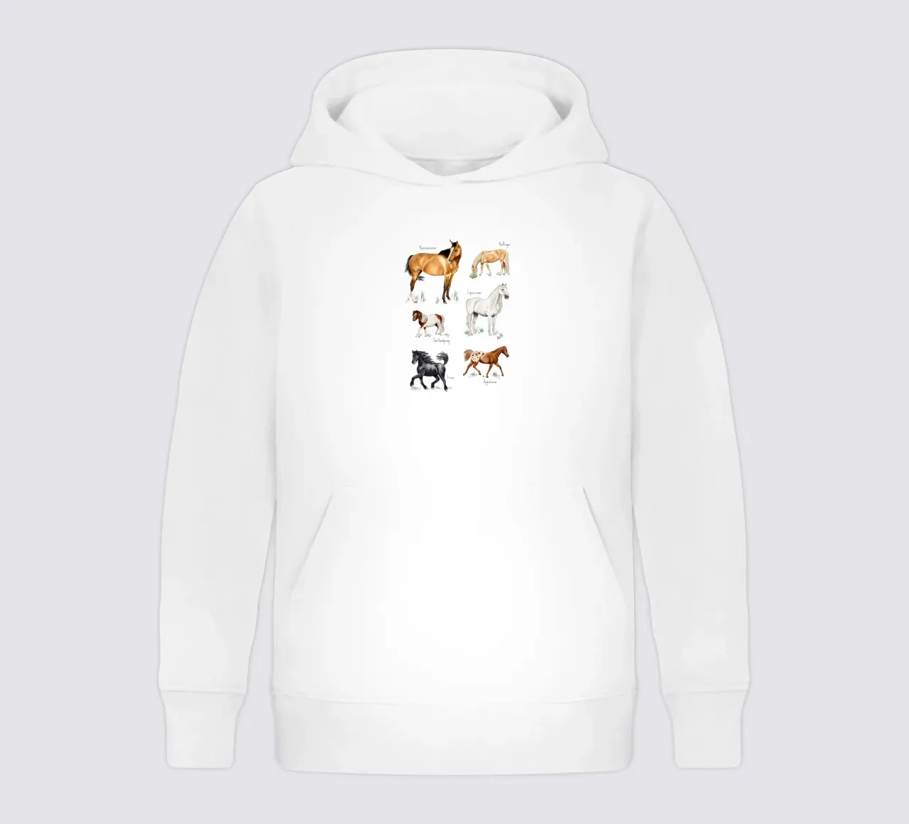 Pferde & Ponys Nr.01 Kinder Hoodie von Moonlit Illustrations