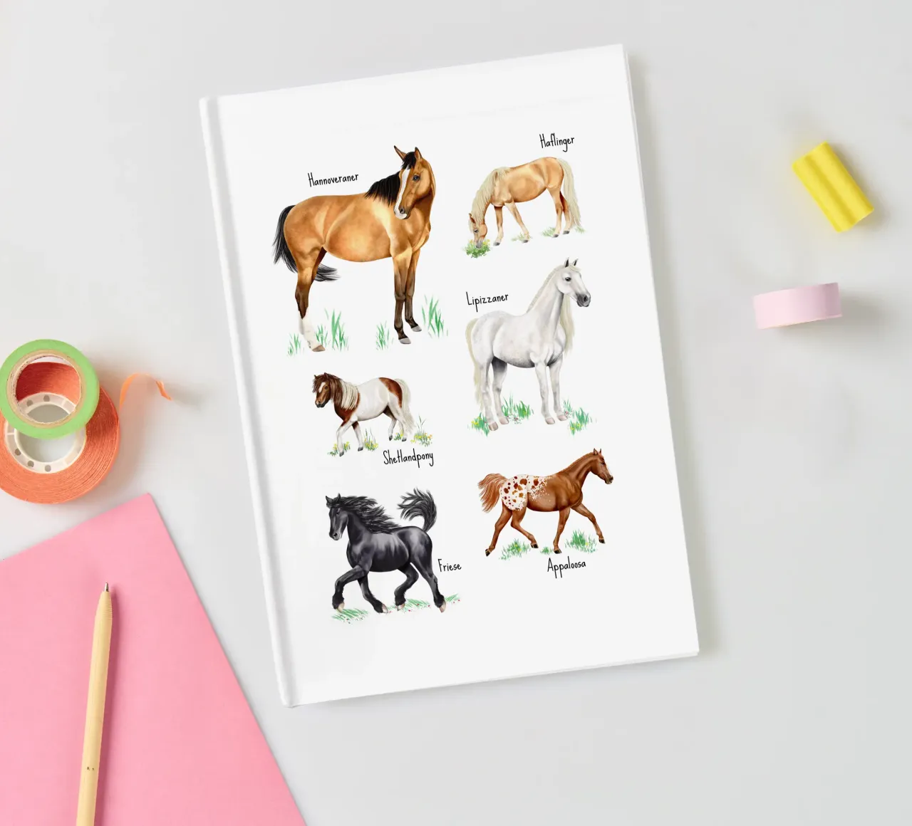 Horses & Ponies No.01 notebook by Moonlit Illustrations