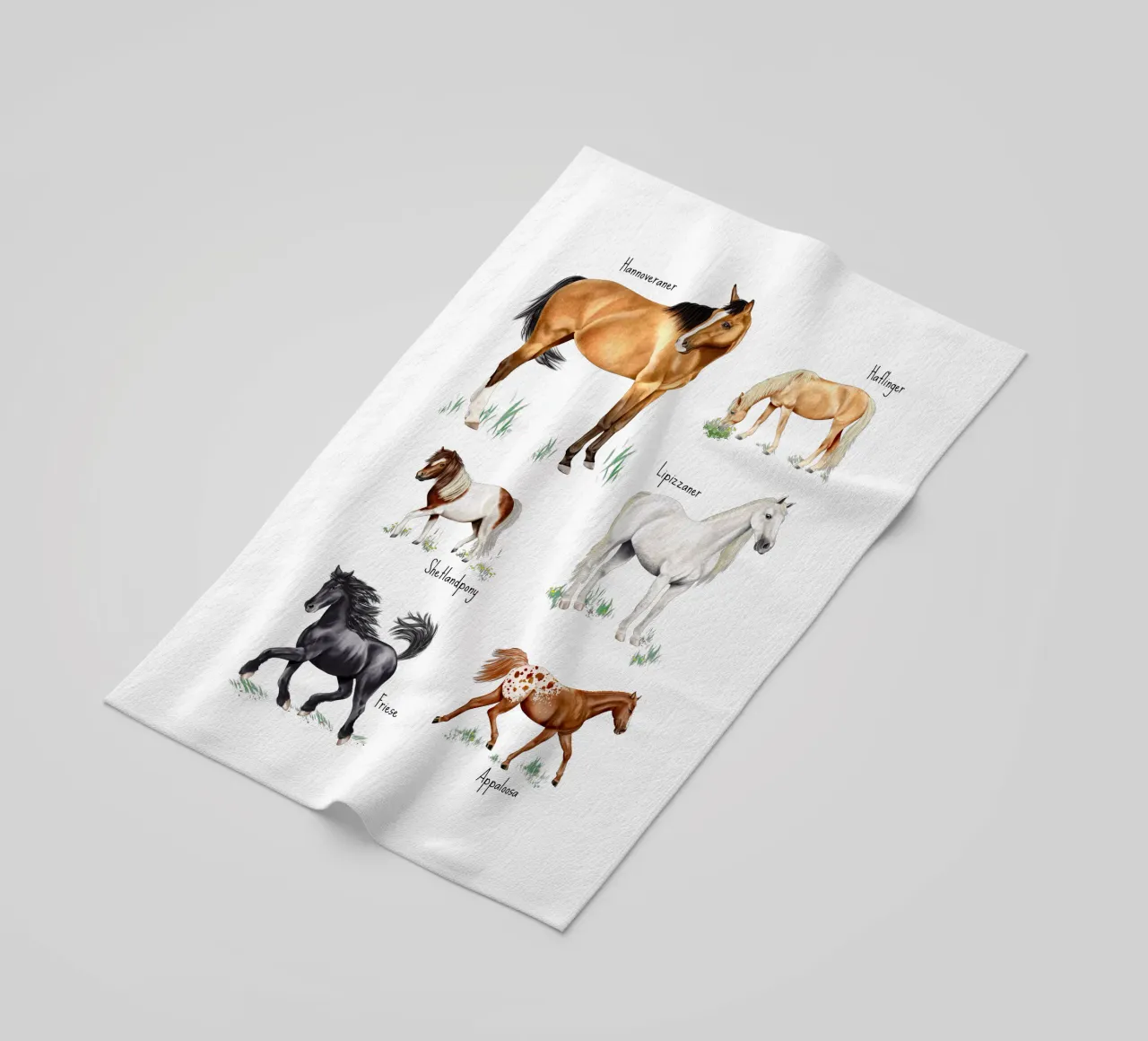 Cavalli e pony n. 01 telo mare da Moonlit Illustrations