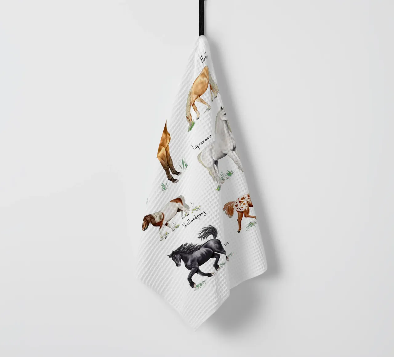 Cavalli e pony n. 01 canovaccio da cucina da Moonlit Illustrations