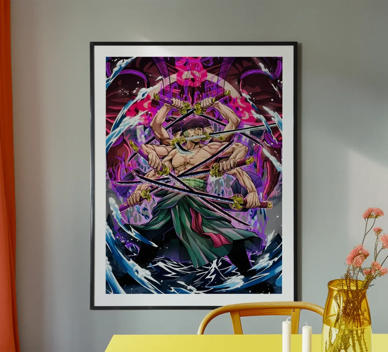 Roronoa Zoro One Piece carta hahnemühle da Musadad Shop