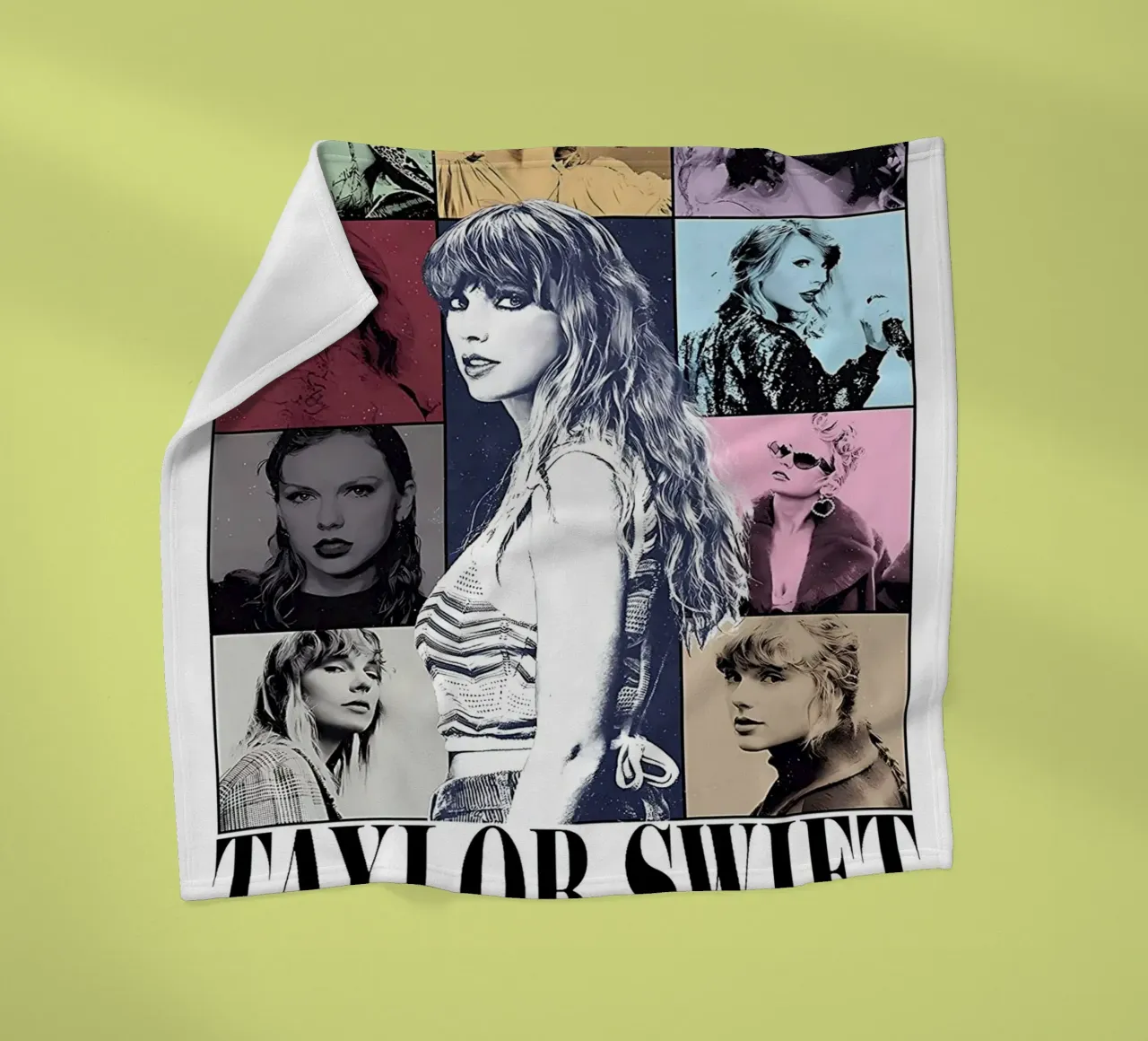Collage di Taylor Swift coperta in pile da AudioLibrary
