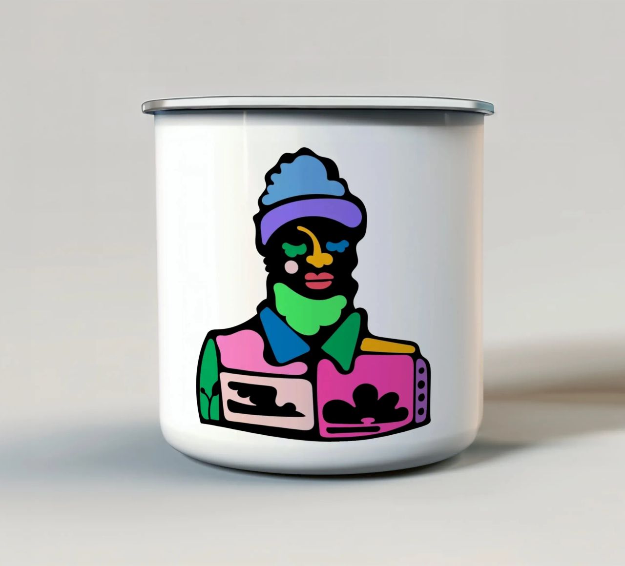Barba verde tazza in smalto da Portraits