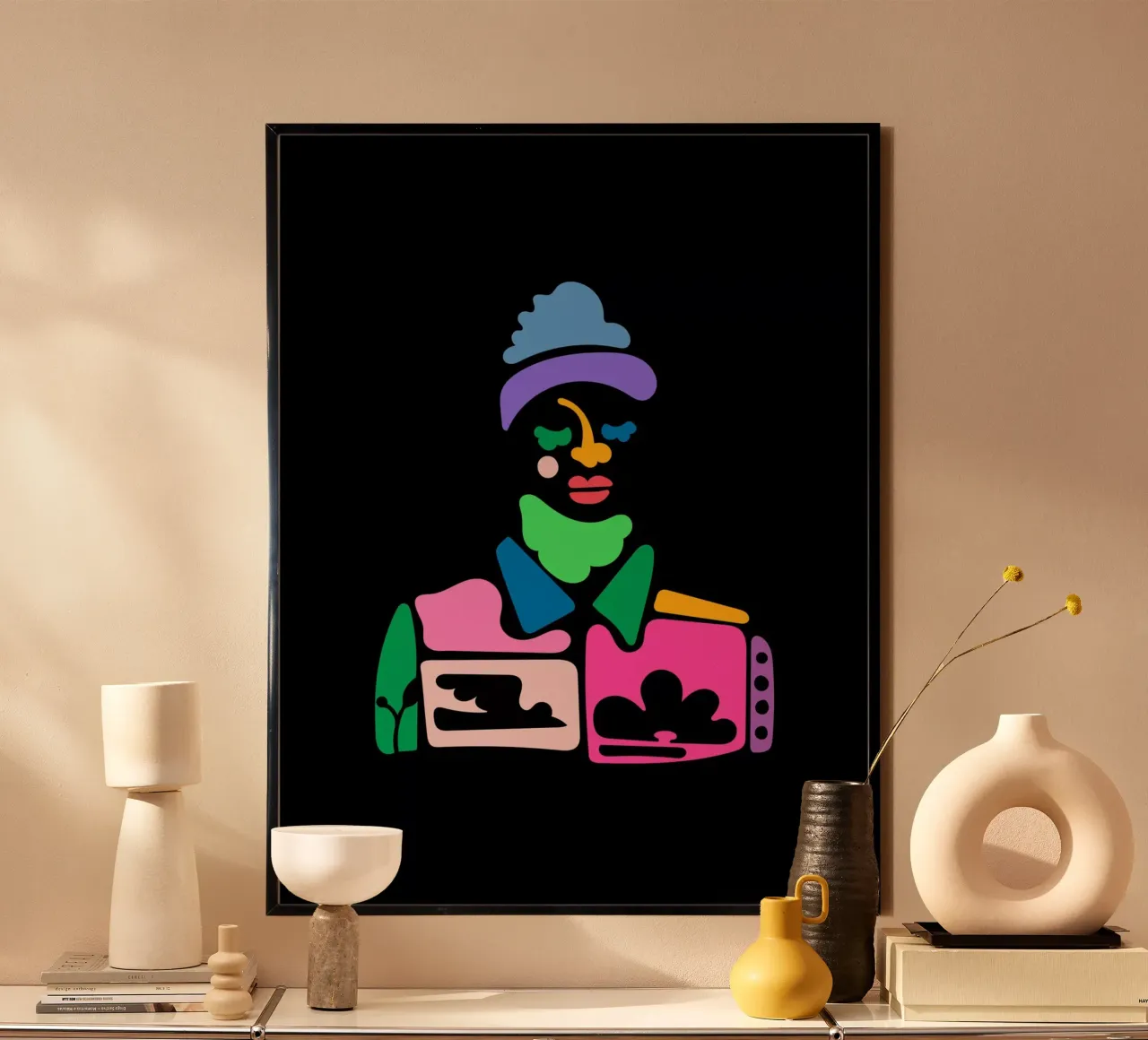 Barba verde poster con telaio in legno da Portraits