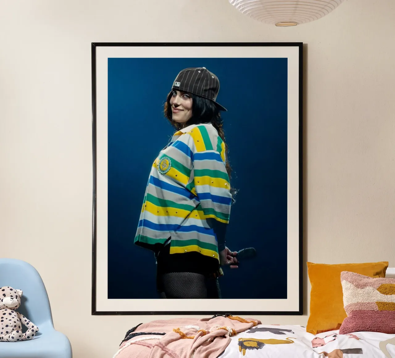Billie Eilish poster con telaio in legno da Musadad Shop