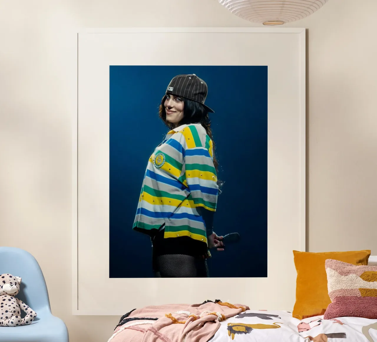Billie Eilish poster con telaio in legno da Musadad Shop