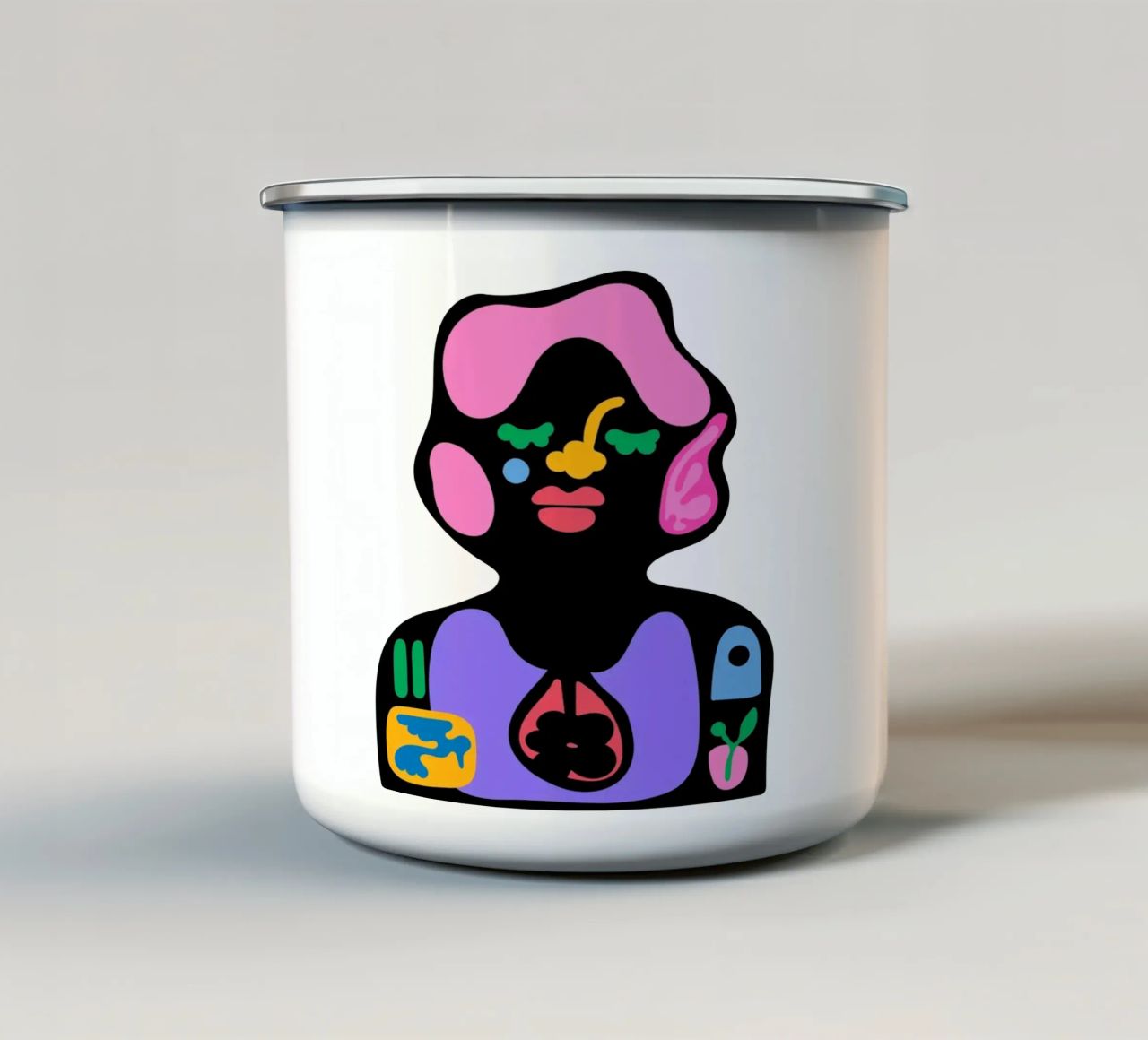 Tempo tazza in smalto da Portraits