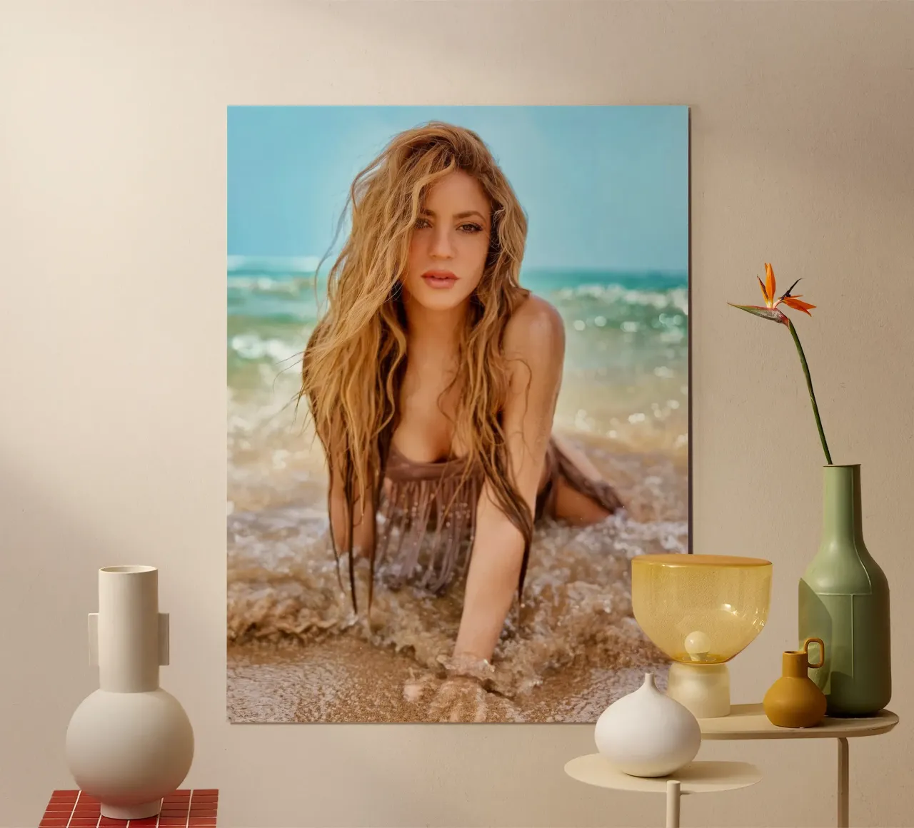 Shakinra in Beach poster da Musadad Shop