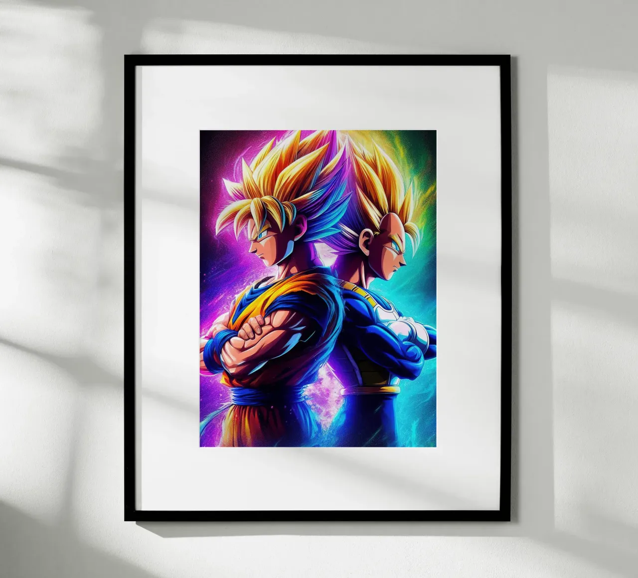 Dragon Ball Character Songoku and Vegeta poster da Musadad Shop