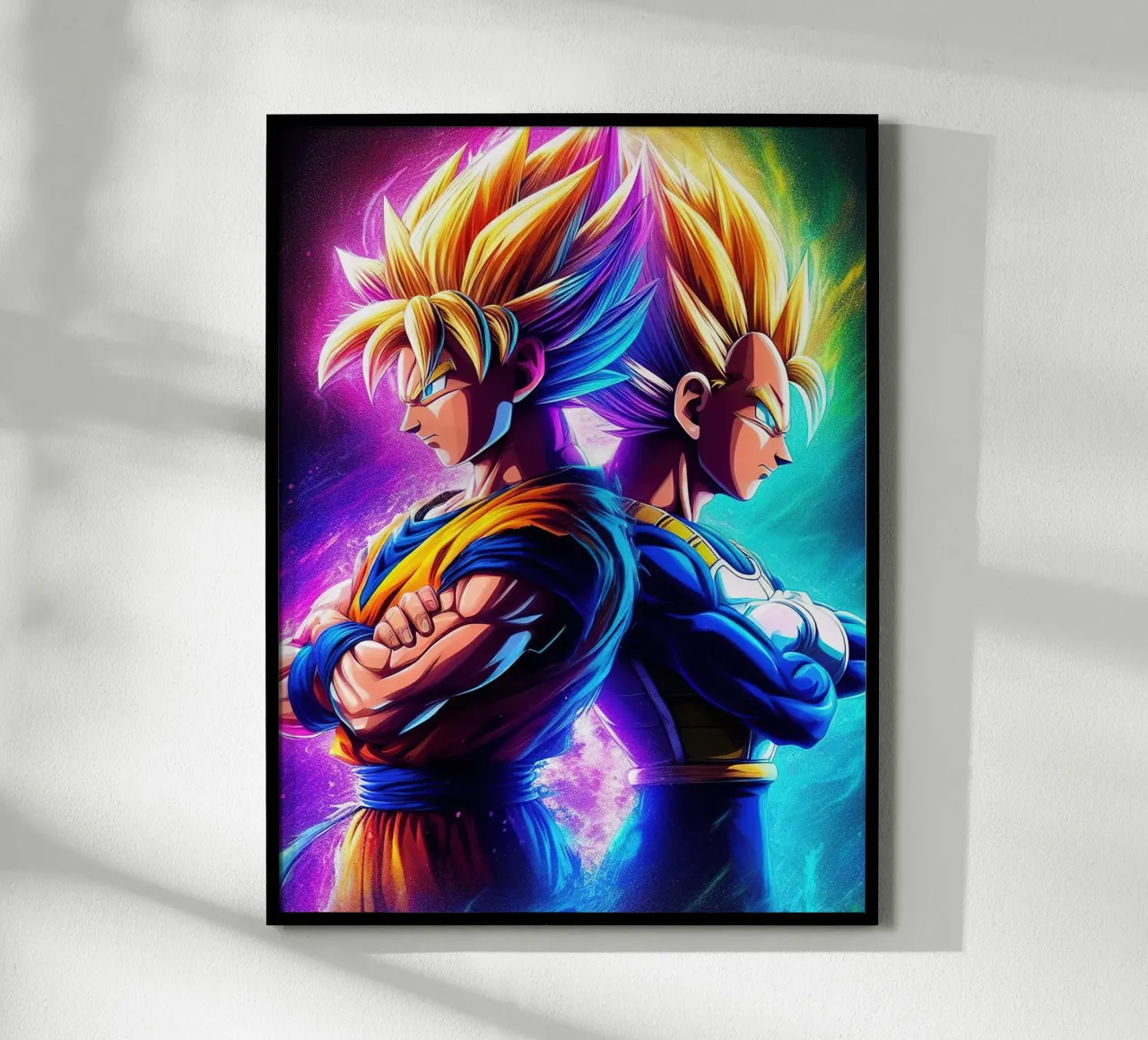 Dragon Ball Character Songoku and Vegeta poster da Musadad Shop