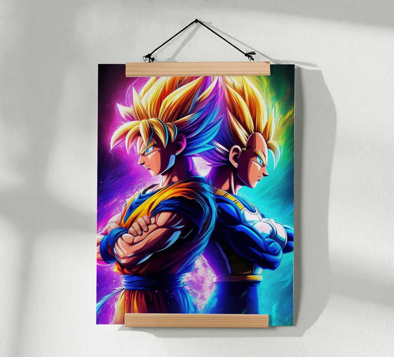 Dragon Ball Character Songoku and Vegeta poster da Musadad Shop