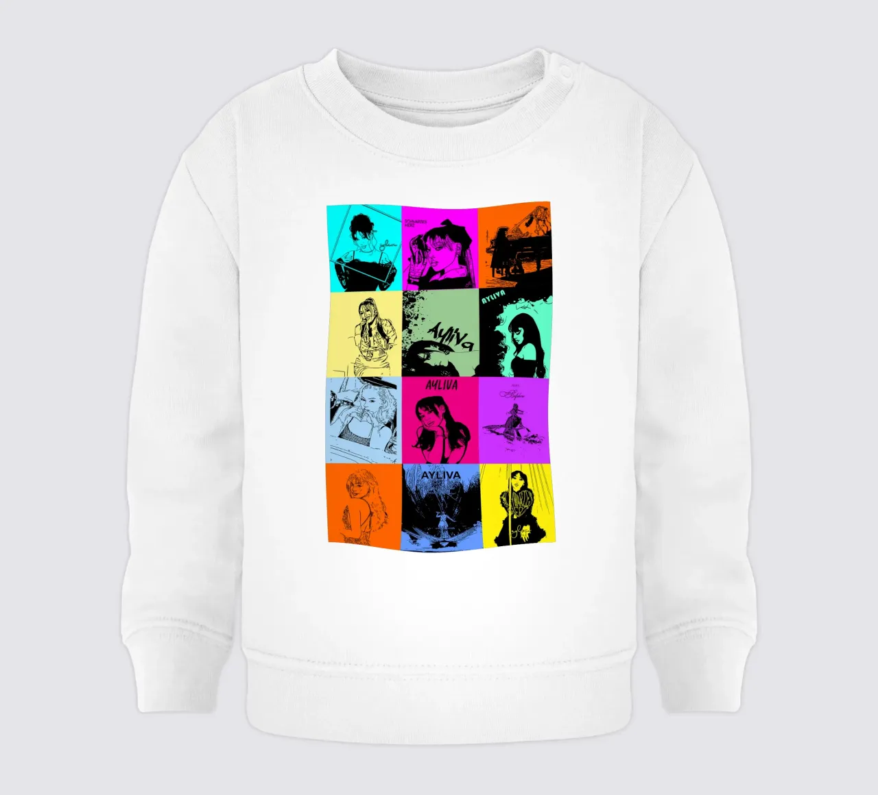 ayliva collage baby sweatshirt by AudioLibrary