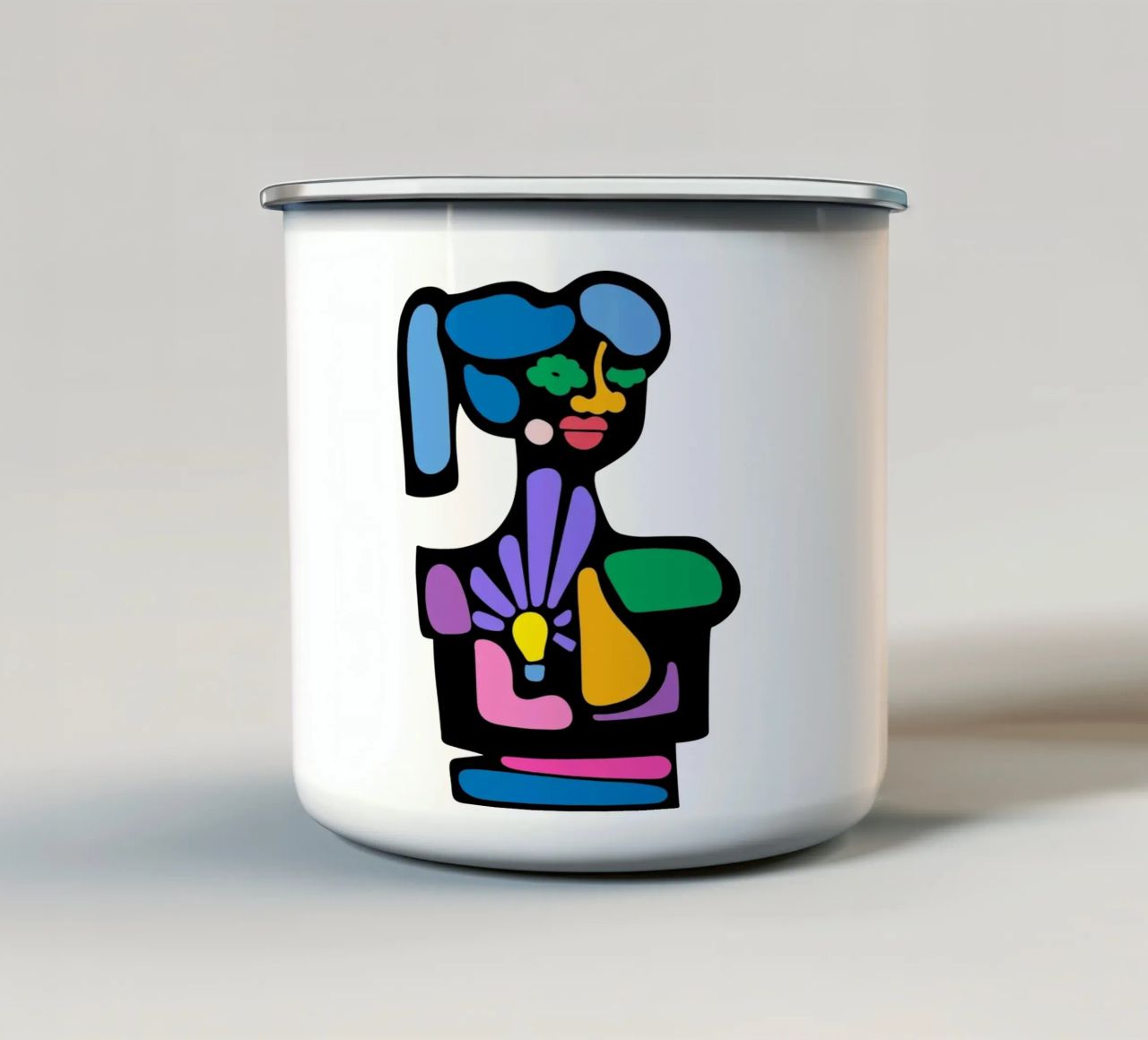 Luce gialla tazza in smalto da Portraits