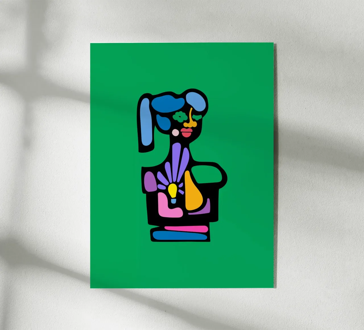 Luce gialla plexiglass da Portraits