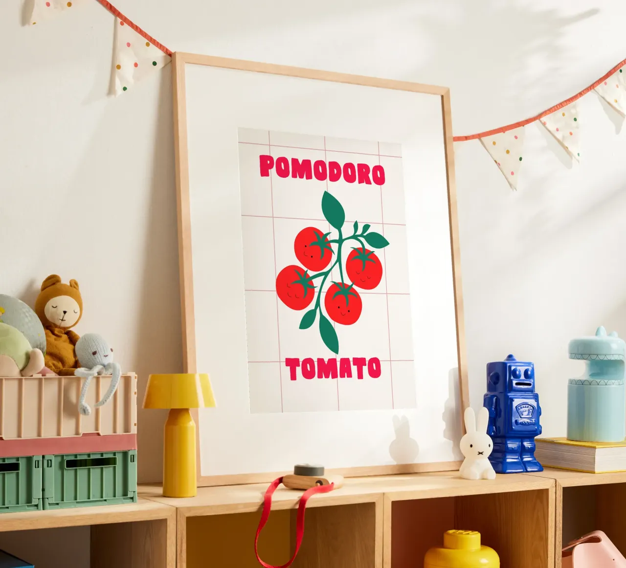 Pomodoro Tomato poster con telaio in alluminio da Attaboy Dsgn
