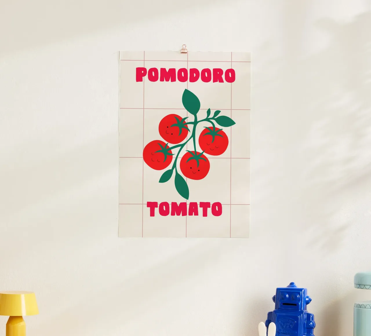 Pomodoro Tomato poster con telaio in alluminio da Attaboy Dsgn