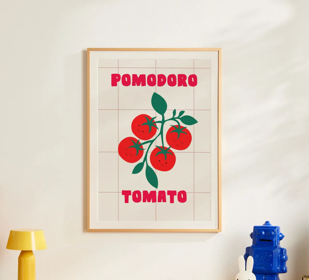 Pomodoro Tomato poster con telaio in alluminio da Attaboy Dsgn