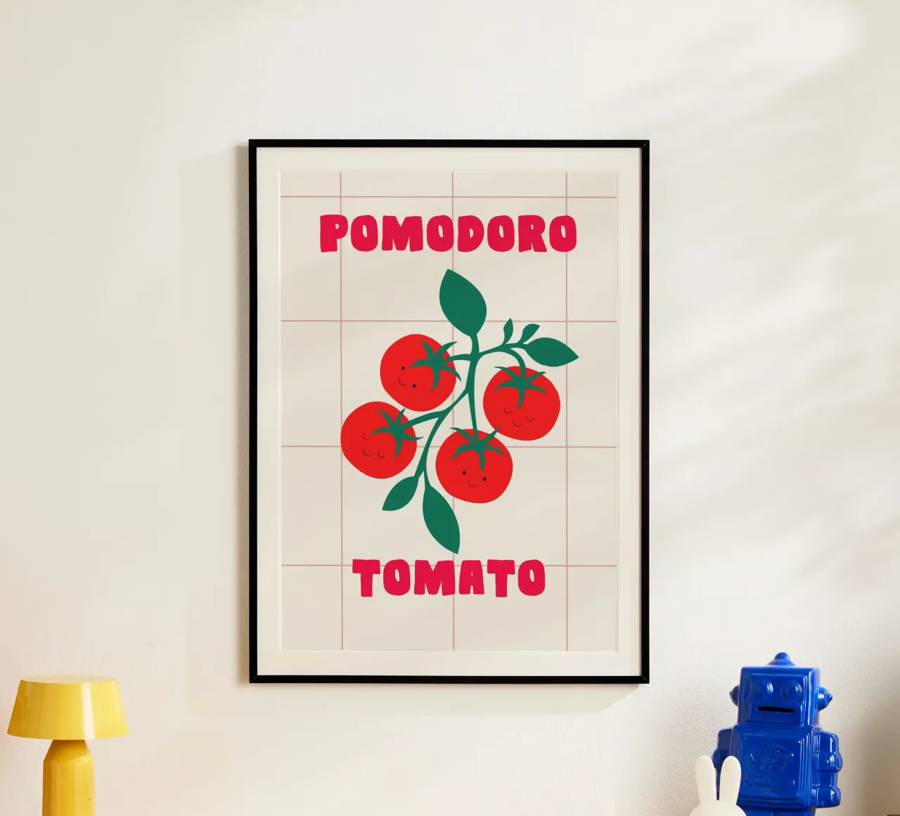 Pomodoro Tomato poster con telaio in alluminio da Attaboy Dsgn