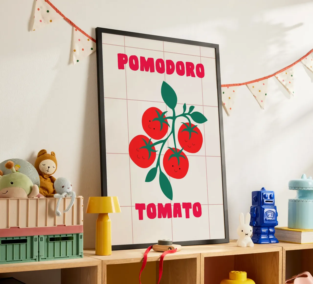Pomodoro Tomato poster con telaio in alluminio da Attaboy Dsgn