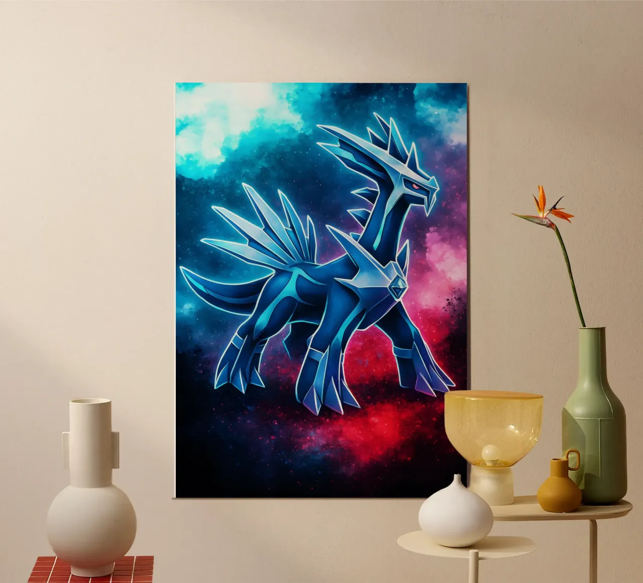 Soul Of Pokemon Dialga poster con telaio in plastica da DGSoulheroes