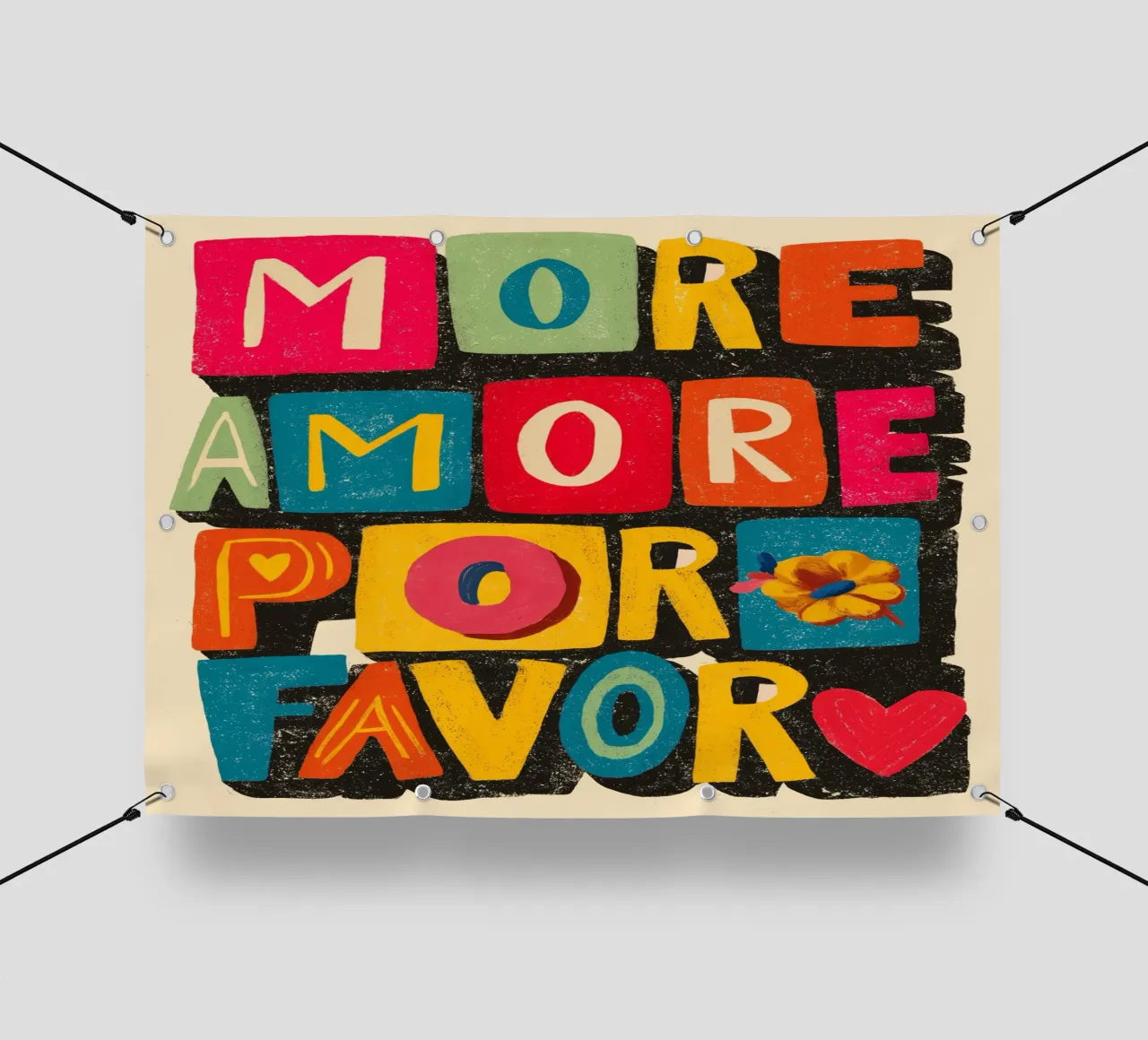 More Amore Por Favor telo in pvc da Clara August
