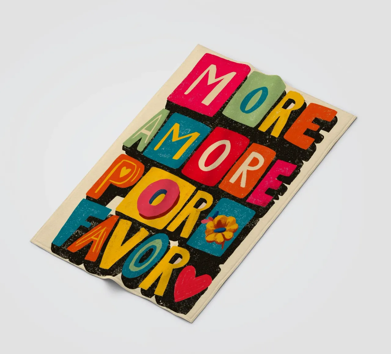 More Amore Por Favor coperta in pile da Clara August