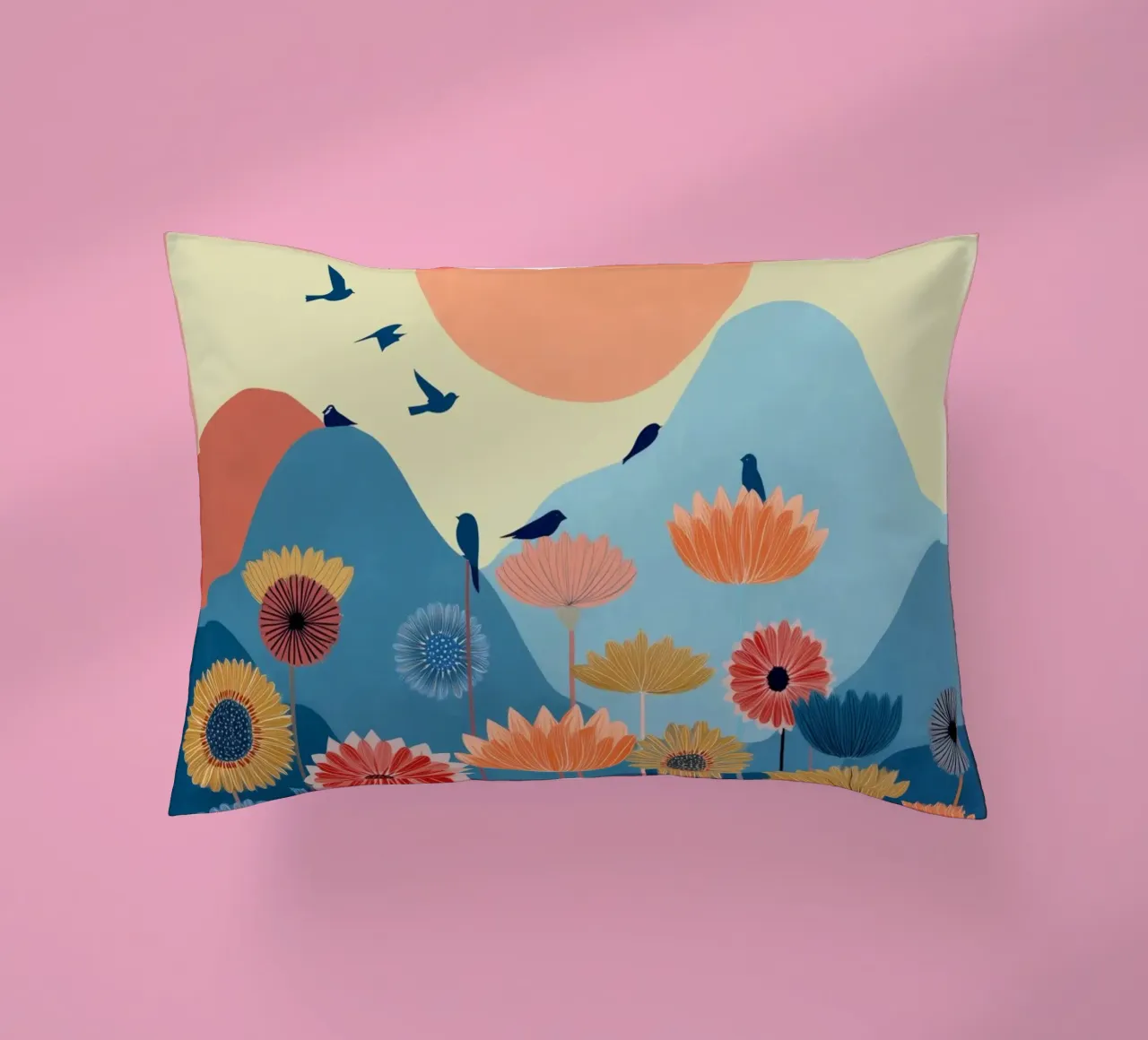 Valley of the Rising Bloom decorative cushion by Clara August