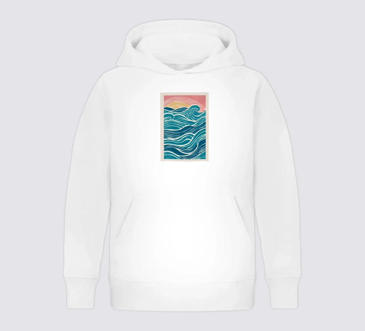 The Sun Beneath the Waves felpa bambino con cappuccio da Clara August