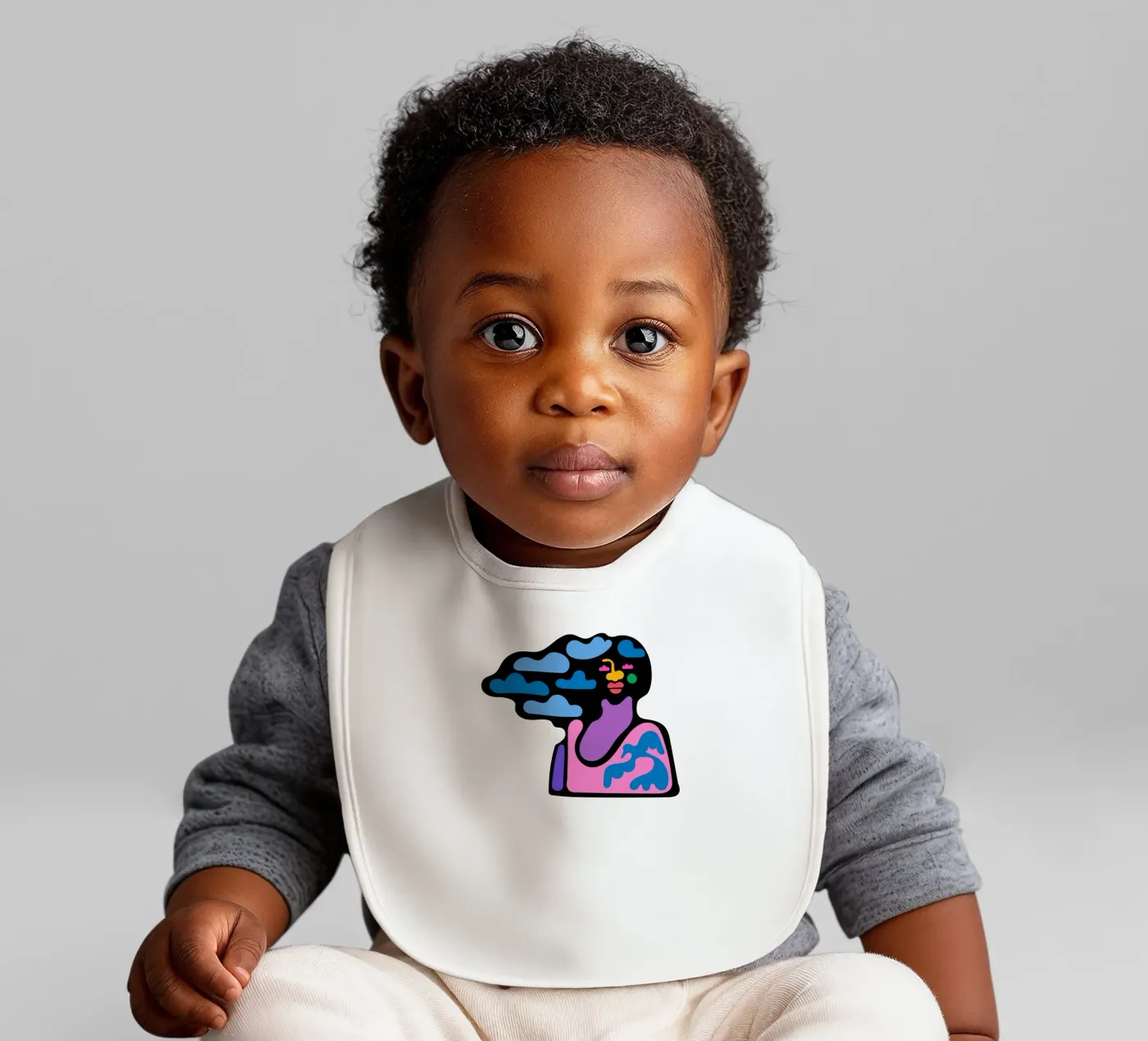 Bewölkt Babylätzchen von Portraits