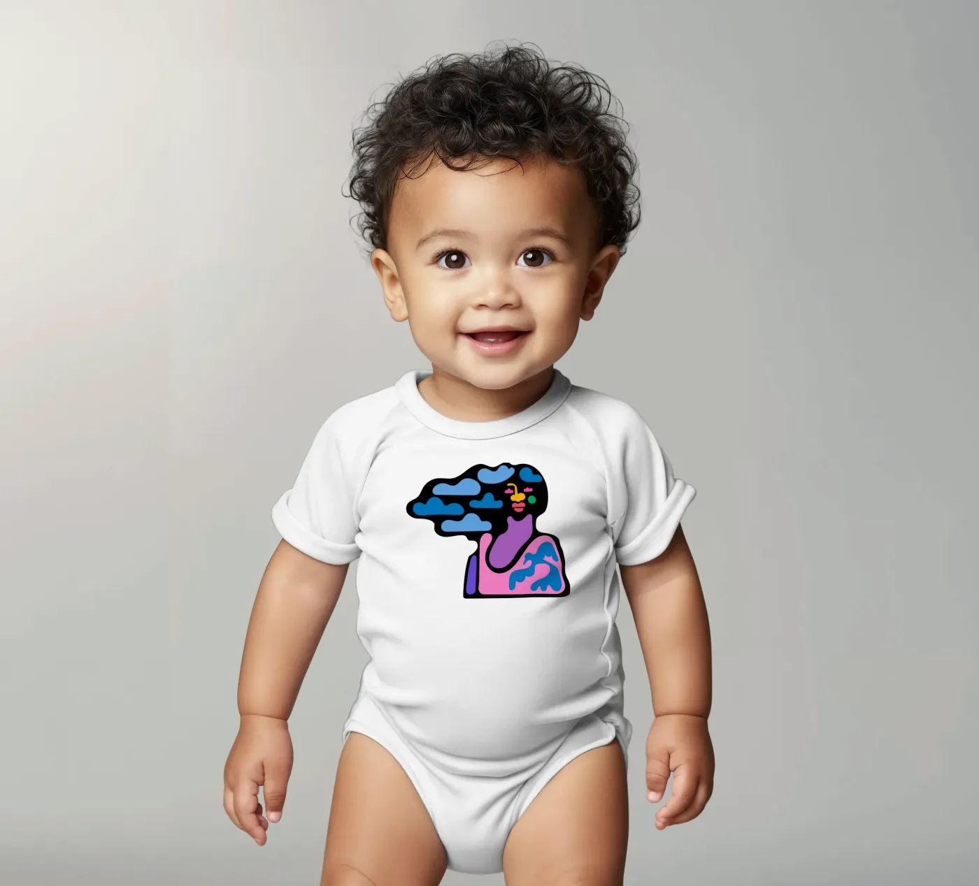 Nuageux body bébé de Portraits