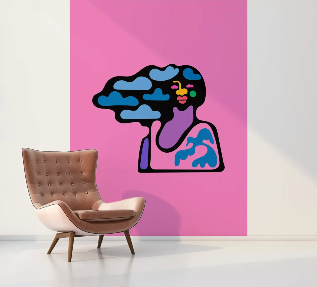 Cloudy fotobehang van Portraits