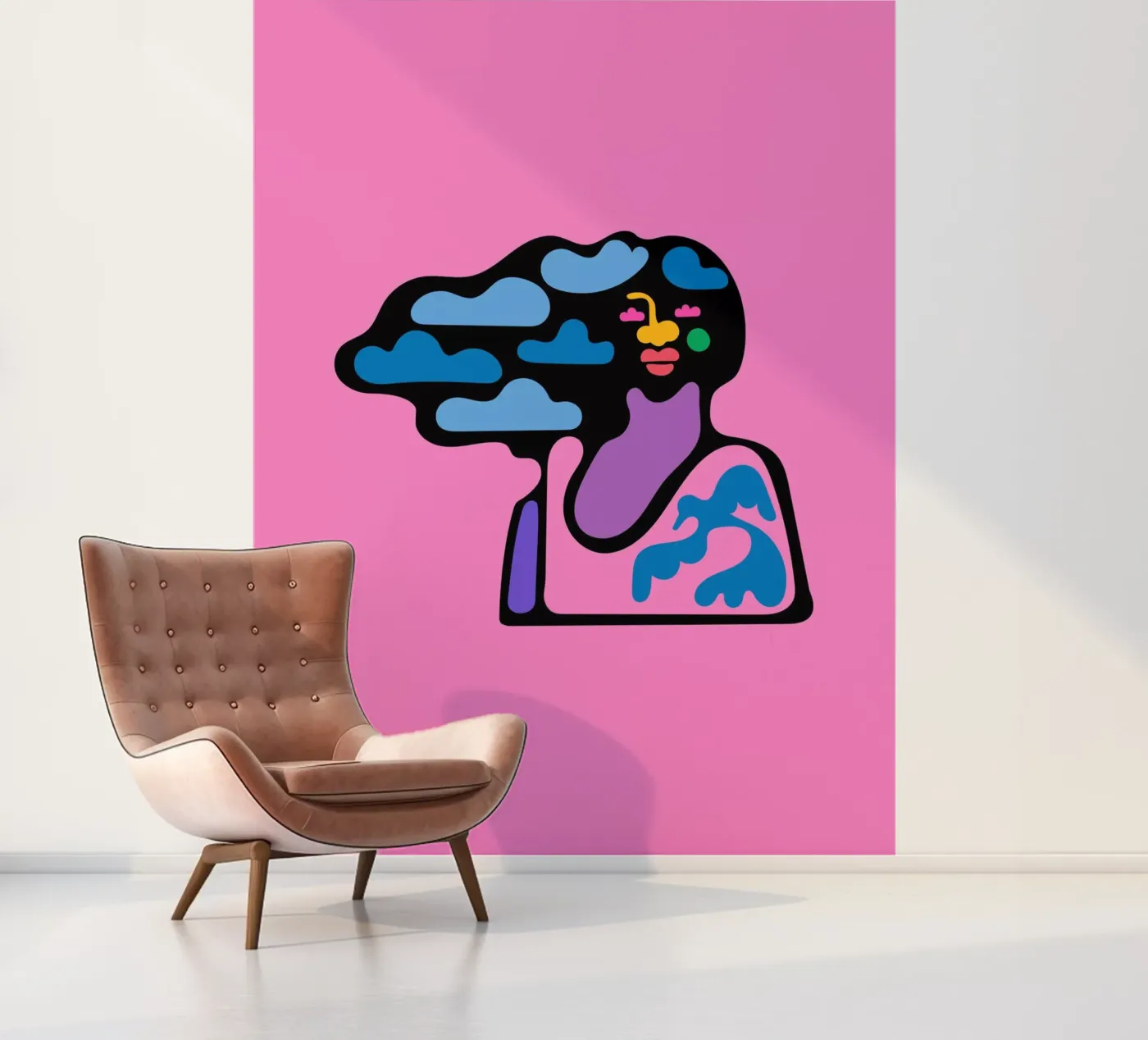 Cloudy fotobehang van Portraits